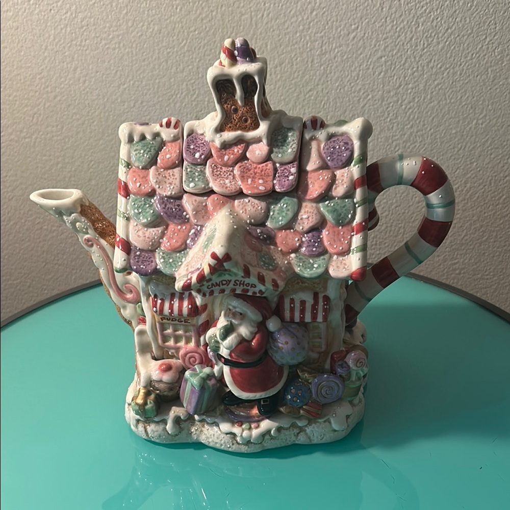 Fitz and Floyd Multicolor Holiday Teapot